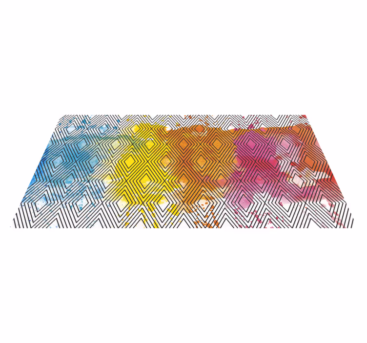 Covoare de vinil diamante geometrice de acuarelă - TenStickers