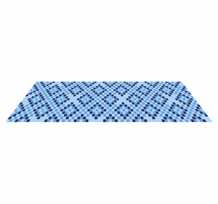 Model geometric albastru de pixeli - TenStickers