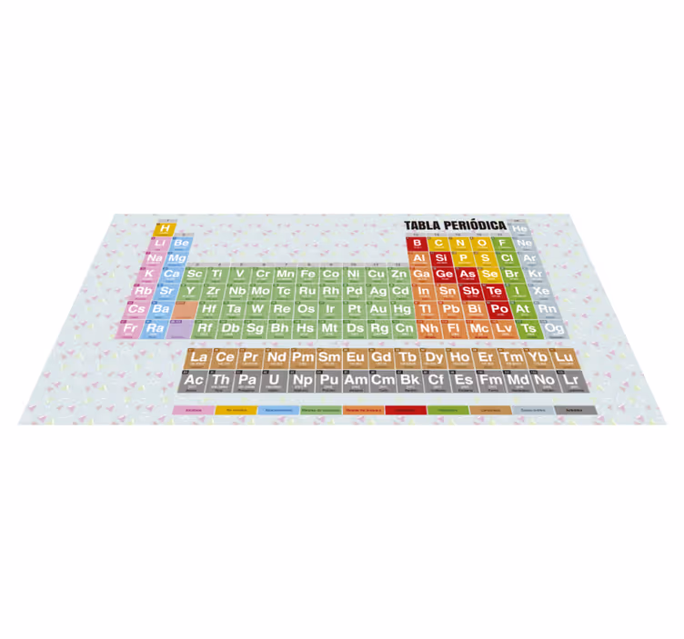 Covor vinil pentru copii de masă periodică - TenStickers
