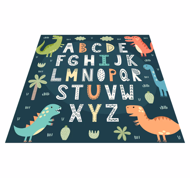 Covor vinil alfabet dinozaur - TenStickers