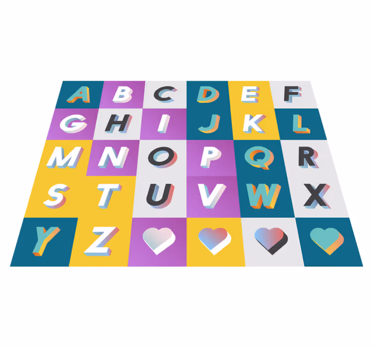Covor de vinil alfabet modern - TenStickers