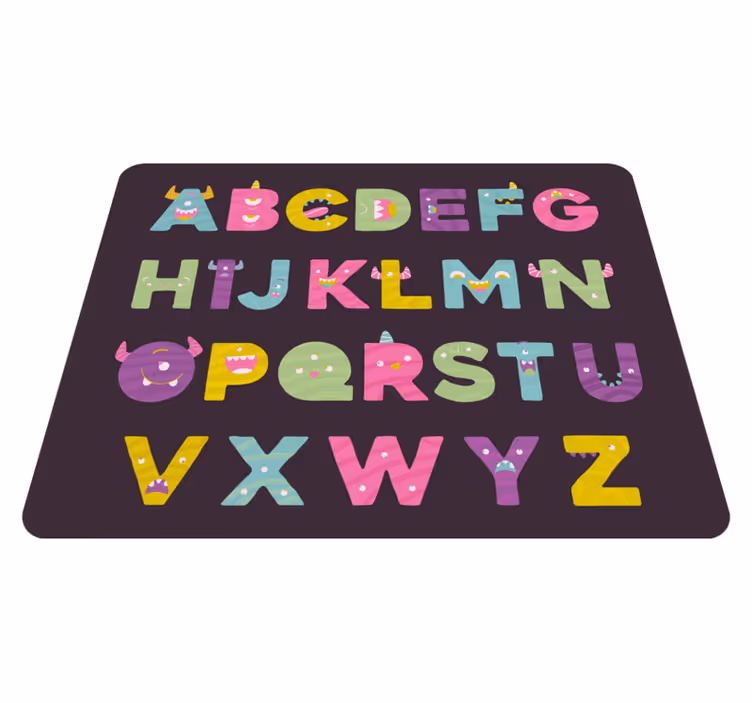 Covor monstruos original alfabet de vinil - TenStickers