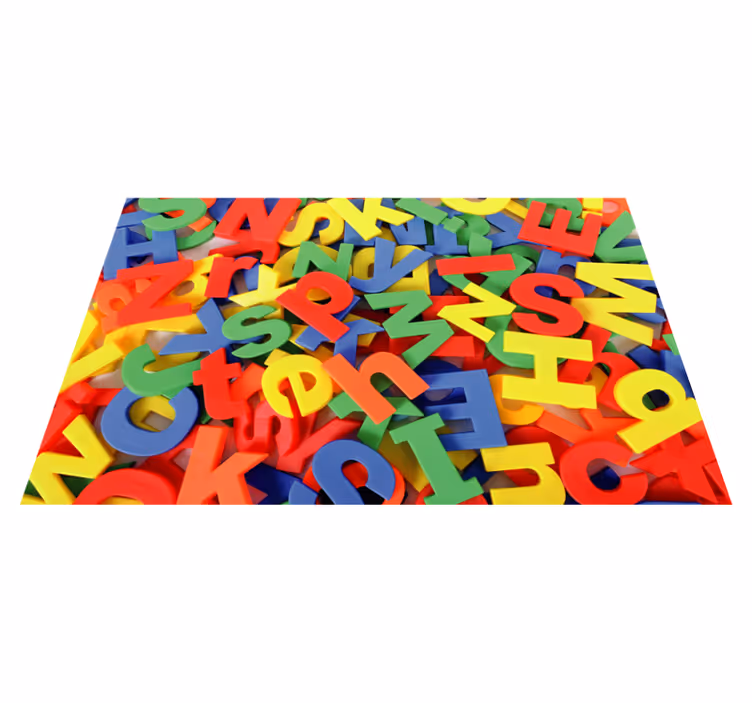 Covor incredibil de alfabet de vinil colorat - TenStickers