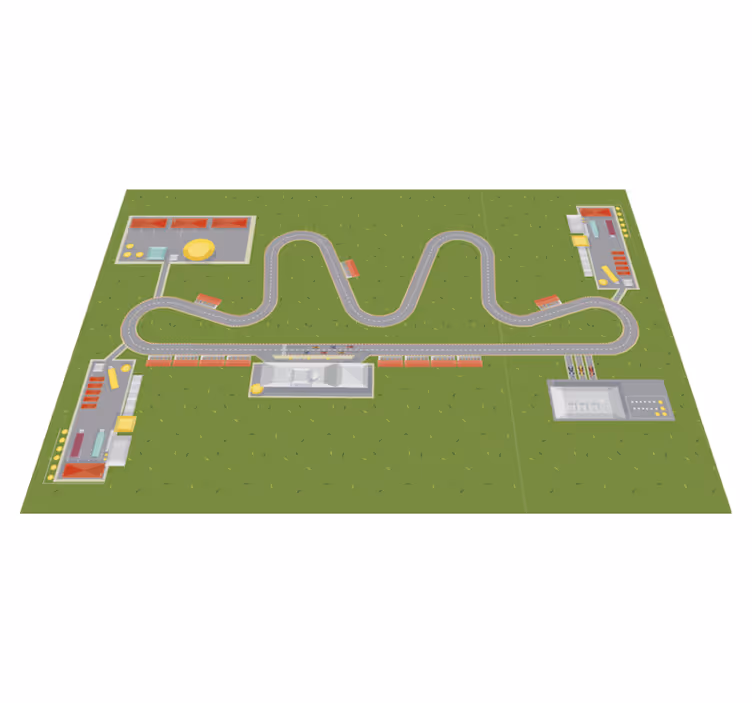 Covor de vinil fabulos auto city track - TenStickers