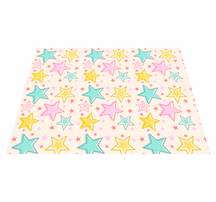 Covor minunat stele colorate din vinil - TenStickers