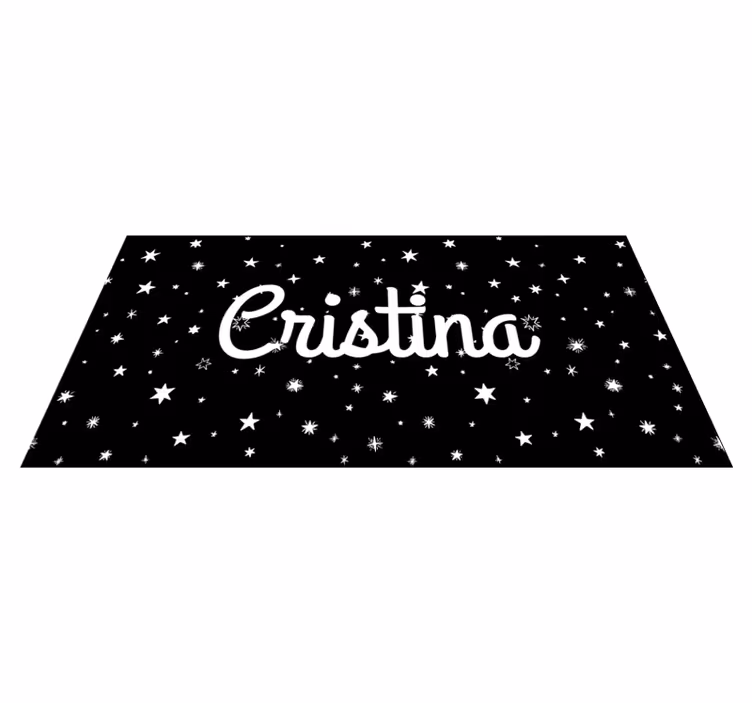 Covor de vinil cu nome înstelat personalizat - TenStickers