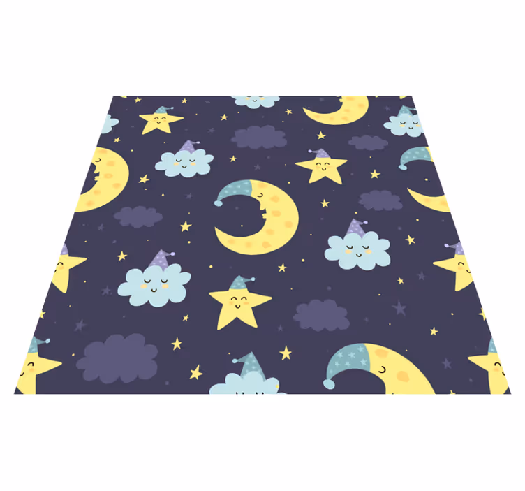 Covoare de vinil de stele fabuloase și lună pentru copii - TenStickers