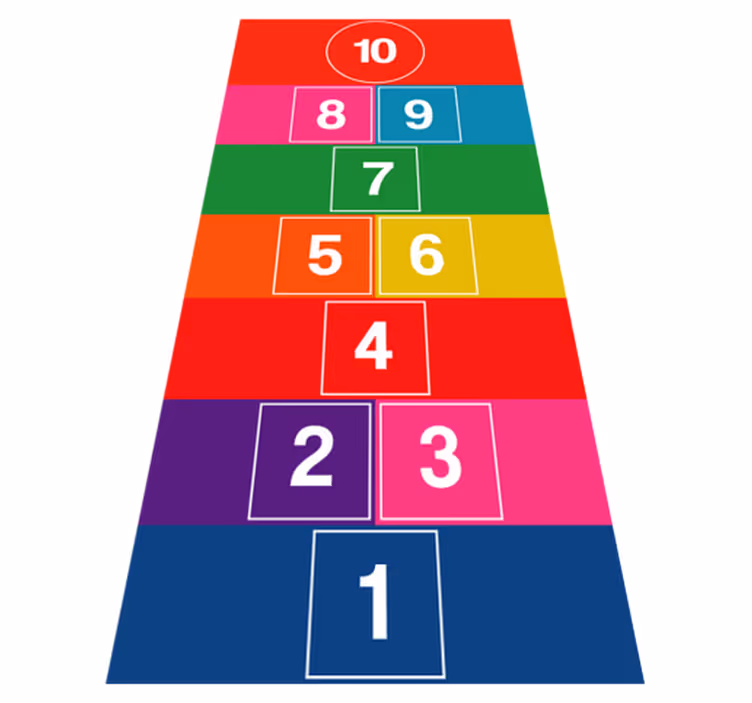 Joc de covoare de vinil colorat hopscotch - TenStickers