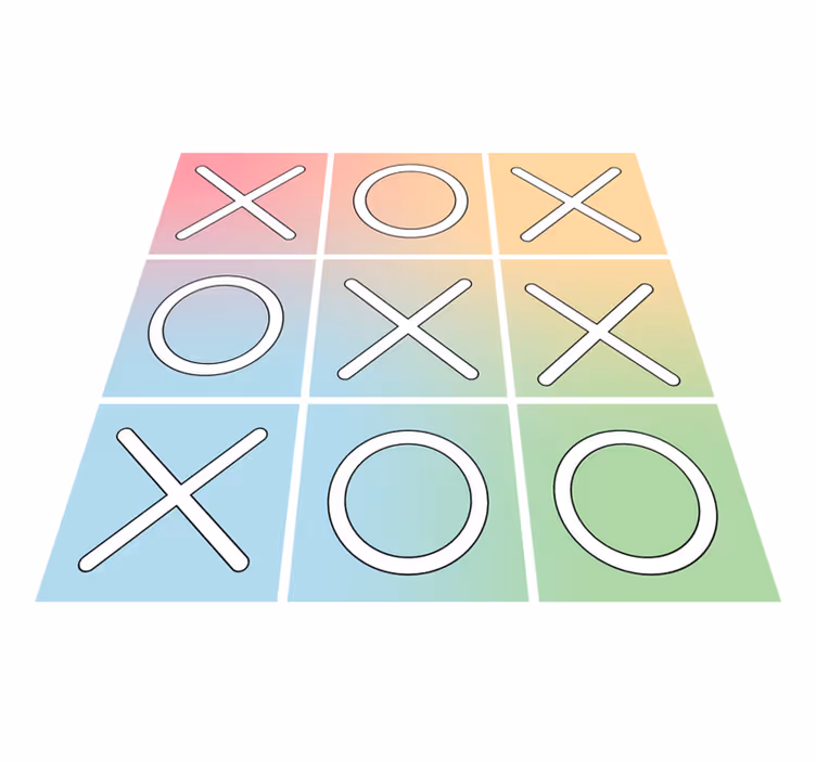 Joc de covor de vinil tic tac toe - TenStickers