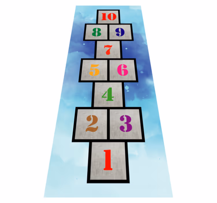 Joc de covoare de vinil hopscotch pentru copii - TenStickers