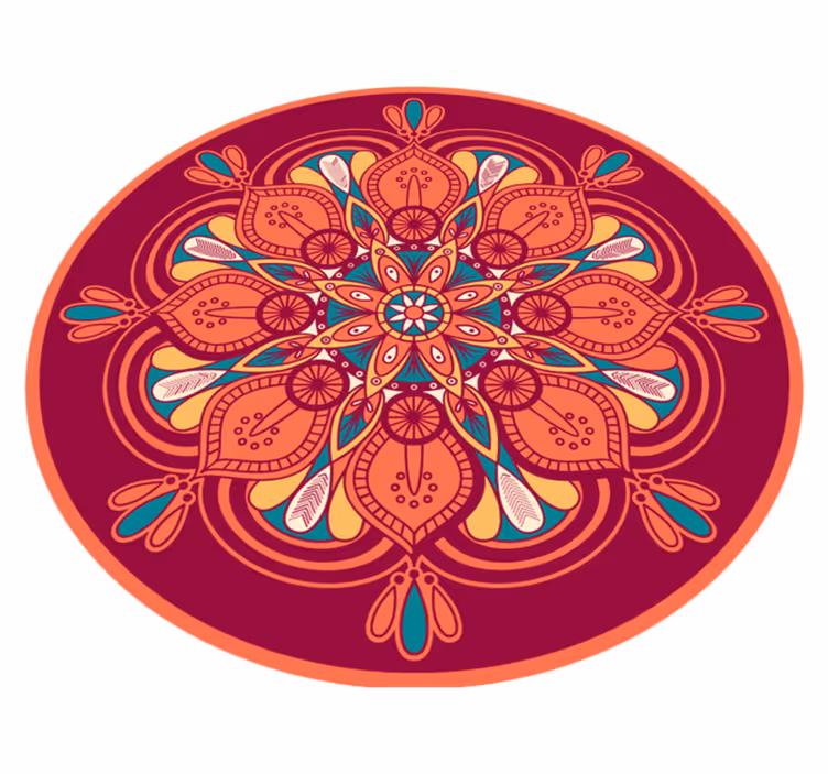 Covor de vinilă floare mandala în stil indian - TenStickers