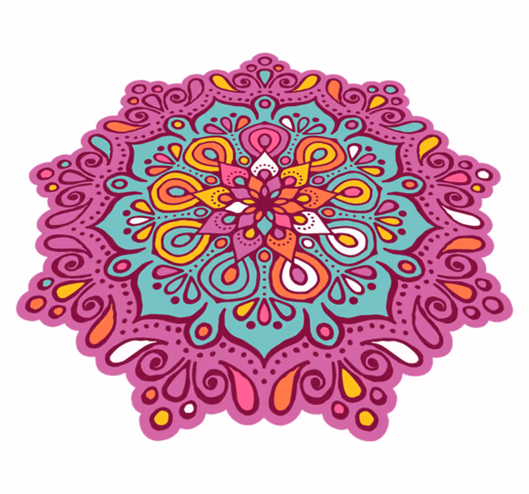 Covoare de vinil mandala florale - TenStickers
