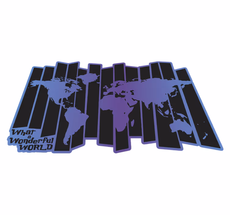 Harta mondială ce minunat covor mondial de vinil - TenStickers
