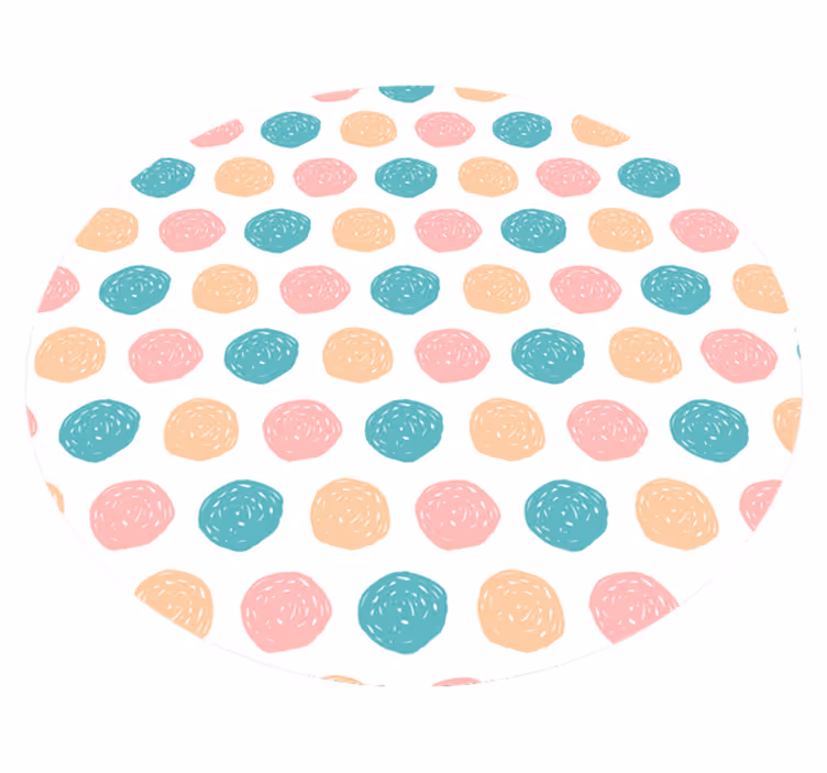 Puncte polka din covor minimalist din vinil - TenStickers