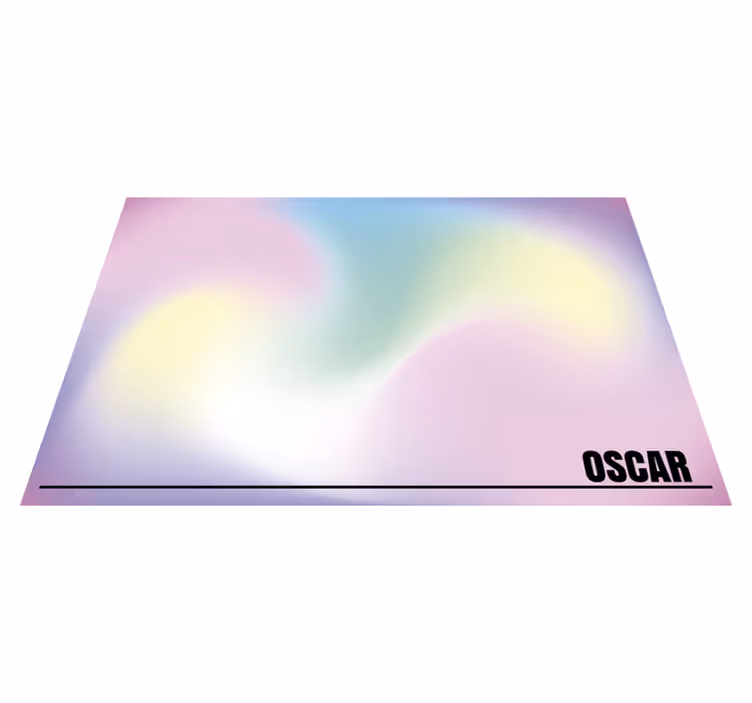 Covor de vinil cu nome gradient personalizabil - TenStickers