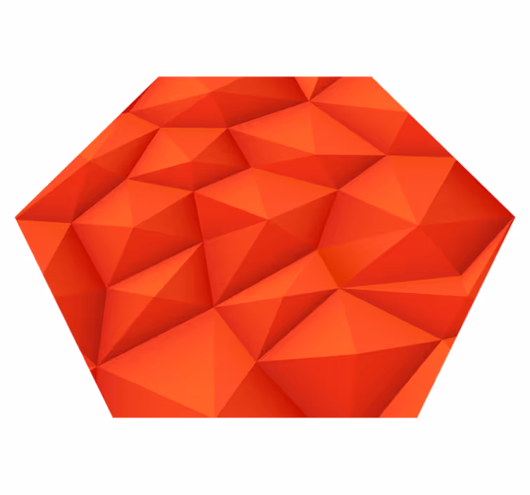 Covor modern triunghi rosu hexagonal - TenStickers