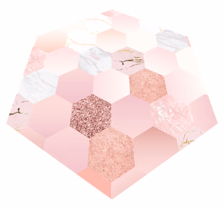 Covoare moderne hexagonale textură roz - TenStickers