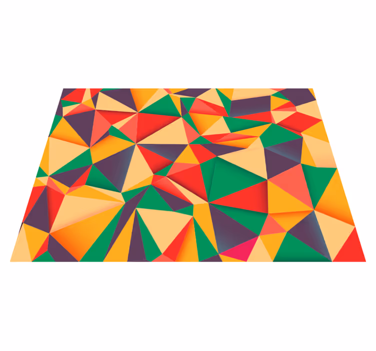 Covor vinil stil triunghi colorat - TenStickers
