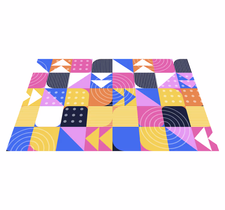 Covor de vinil geometric joc de modele geometrice - TenStickers