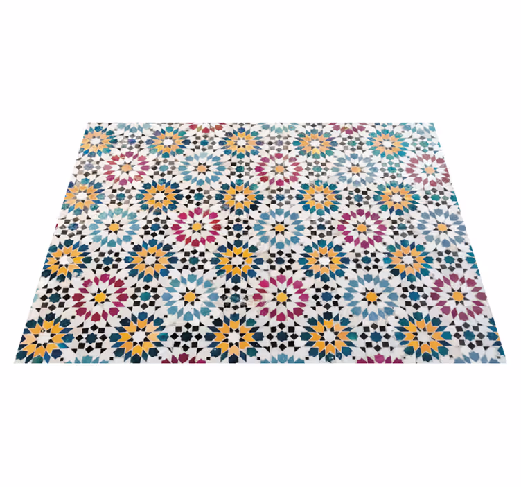 Covor de vinil cu model mozaic floral - TenStickers