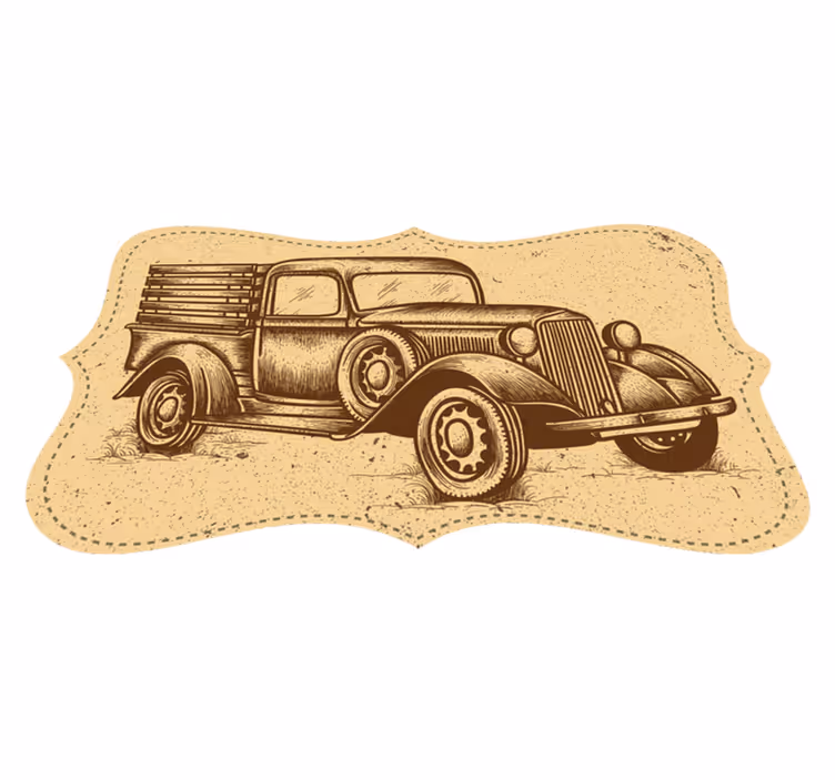 Covor de design vintage camion stil - TenStickers