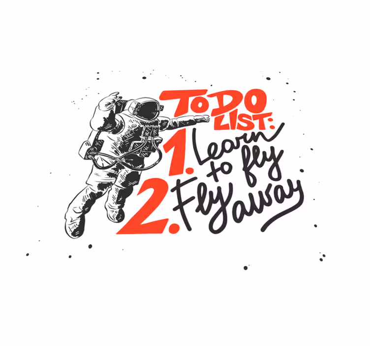 Covor pvc fraza astronaut - TenStickers