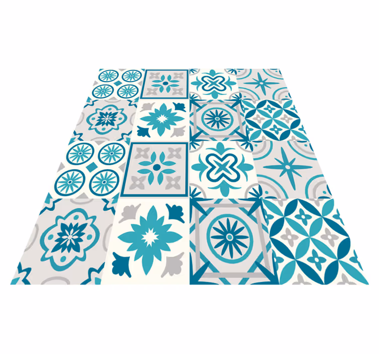 Covor de bucătărie turcoaz eclectic - TenStickers
