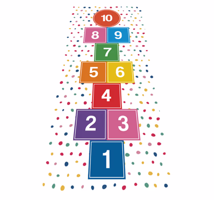 Covoare de vinil minunat tonuri pastel hopscotch - TenStickers