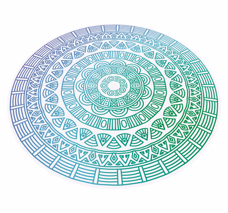 Covor decorativ rotund de vinil mandala - TenStickers