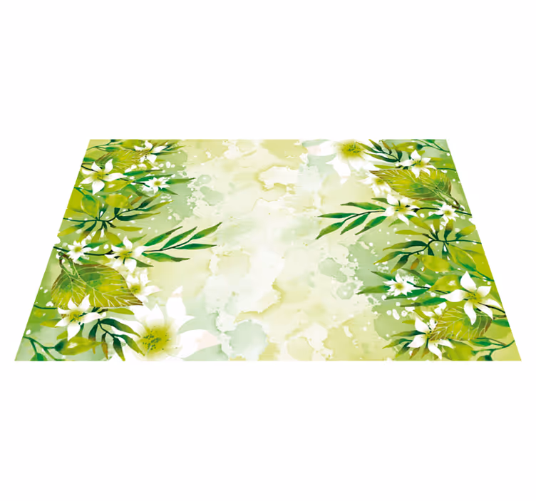 Covoare din dormitor vinil cu motive florale - TenStickers
