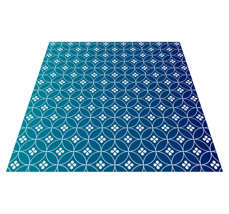 Covor de vinil geometric albastru uimitor - TenStickers