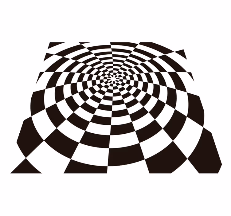 Covor geometric dreptunghiular alb-negru - TenStickers