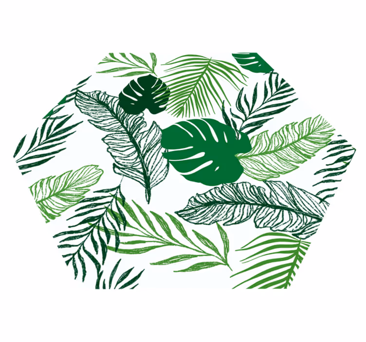 Covor de vinil modern cu frunze fine - TenStickers