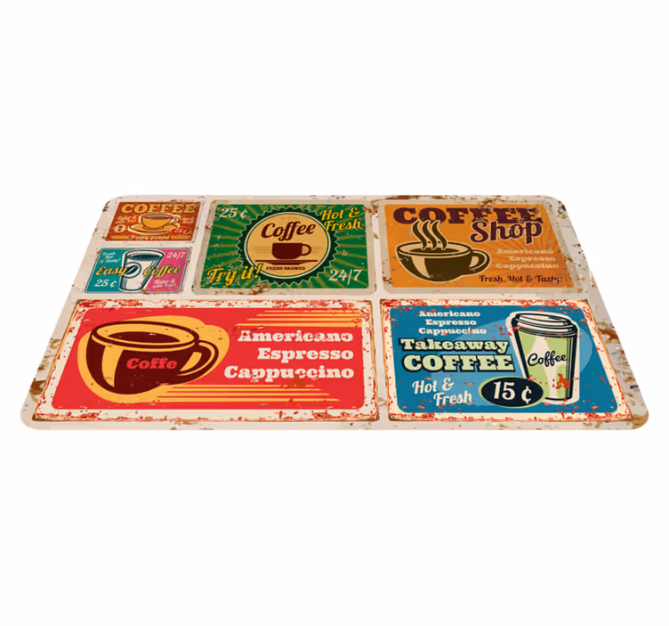 Covoare de vinil cu fraze motive tematice cafenele - TenStickers