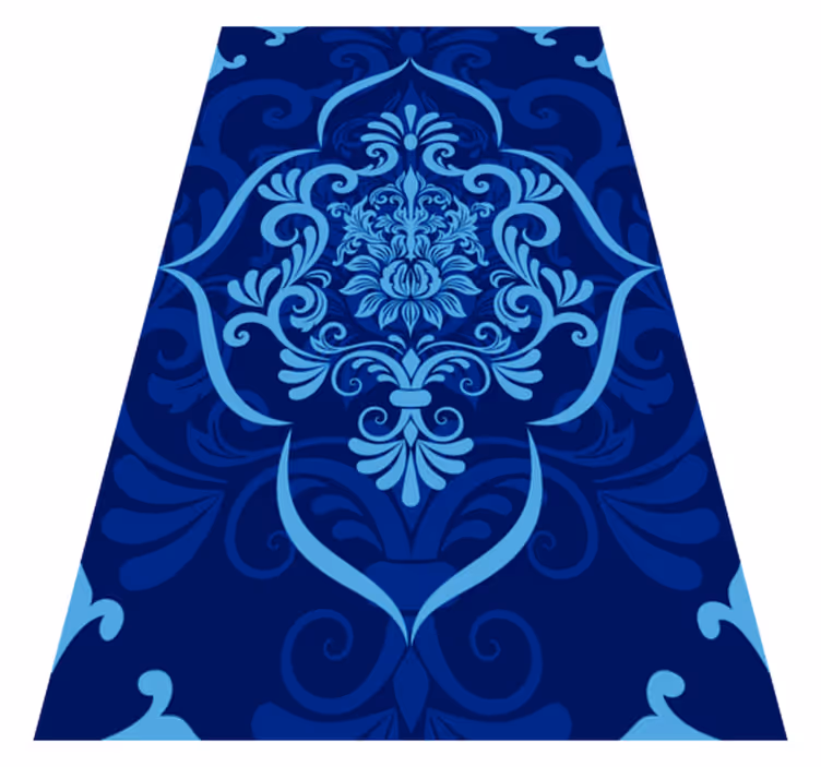 Covoare de vinil vintage mandala albastru dreptunghiular - TenStickers