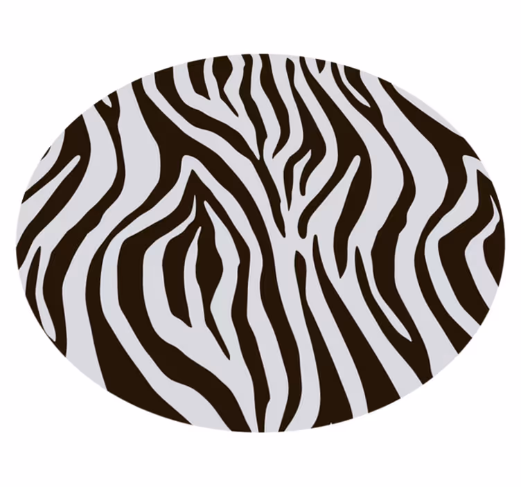Covor spectaculos de vinil cu animal zebra rotund - TenStickers