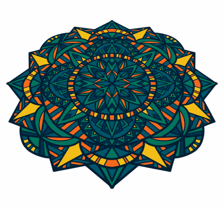 Covor minunat de vinil în stil mandala zen - TenStickers