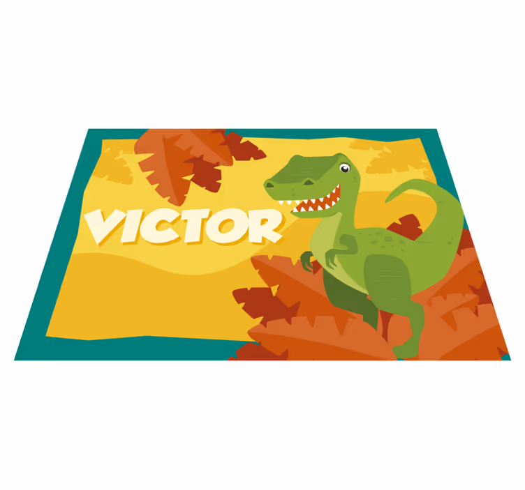 Covor din vinil dinozaur cu nume - TenStickers