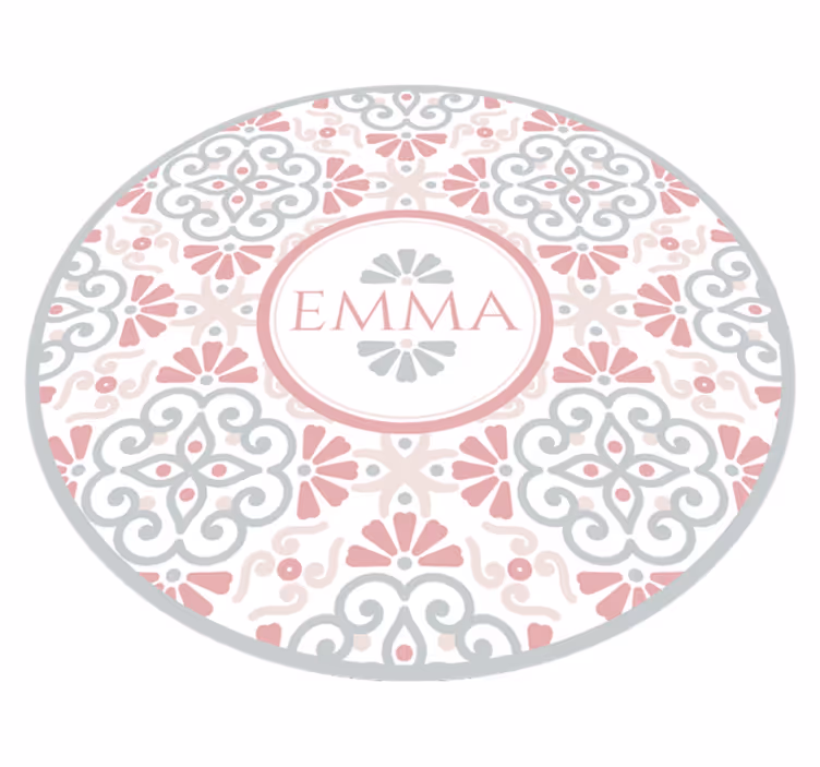 Covor de vinil cu nome mandala personalizata - TenStickers