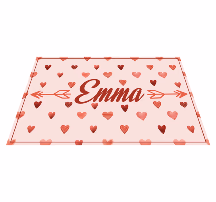 Covor vinil personalizat pentru copii cu inimi - TenStickers