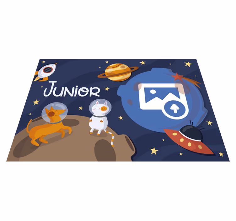 Covor de vinil cu nome tematică spațială - TenStickers