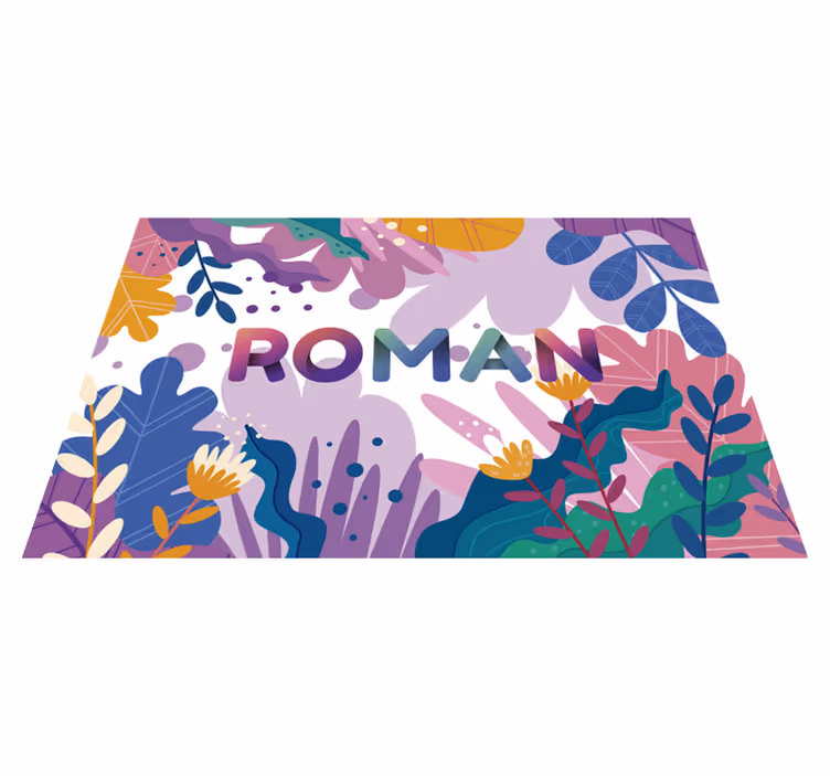 Covor de vinil cu nome botanice personalizate - TenStickers