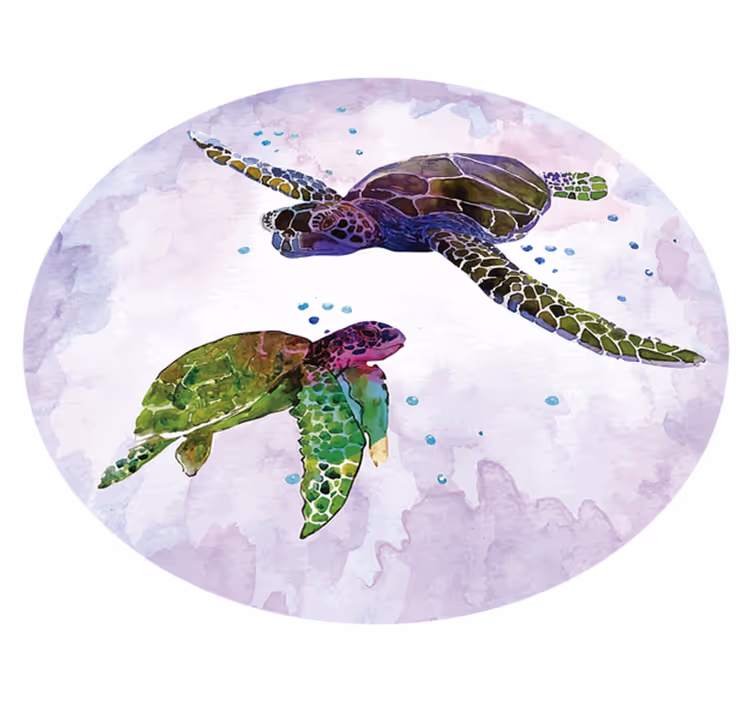 Covor vinil animal duo de țestoase marine - TenStickers