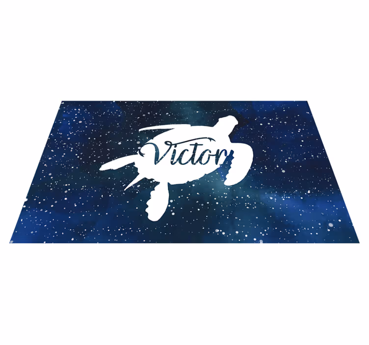 Covor de vinil cu nome broască țestoasă de mare - TenStickers