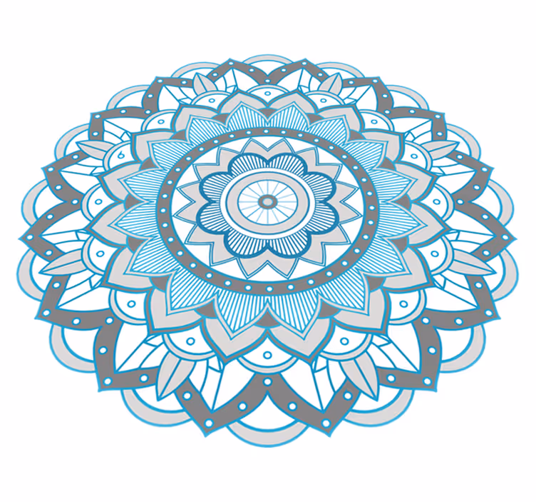 Covor rotund de vinil mandala mat - TenStickers