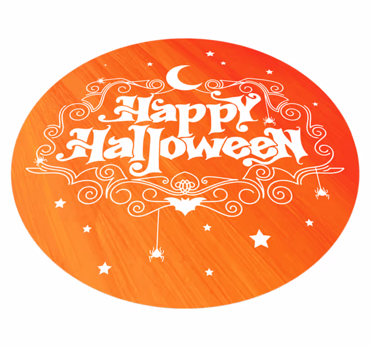 Covor de vinil Halloween circulara festivitatii de halloween - TenStickers
