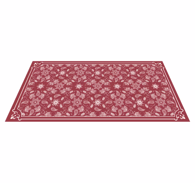 Covor de vinil mozaic tapiserie florală ornamentată - TenStickers