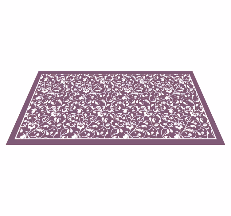 Covor decorativ din sală de vinil din frunze paisley - TenStickers