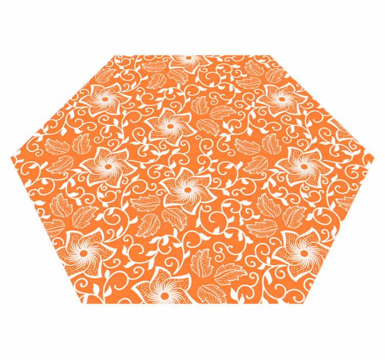 Covor vinil flori și plante ornament floral - TenStickers