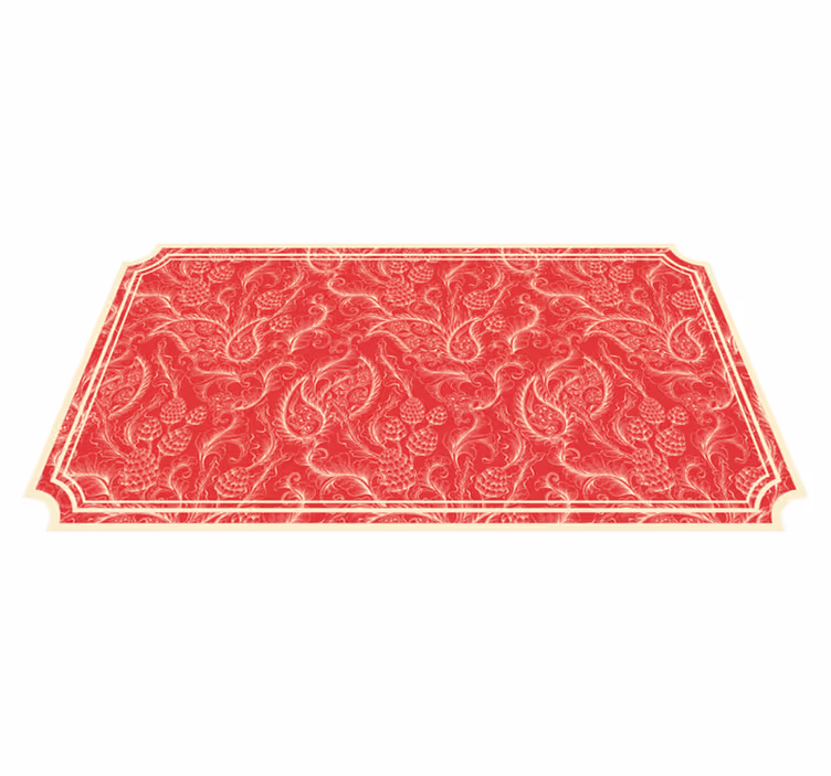 Covor living din vinil ilustrație paisley - TenStickers
